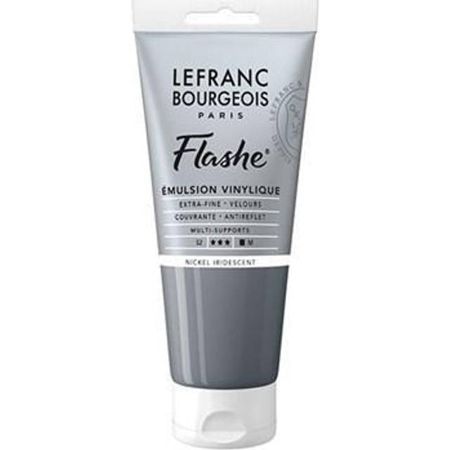 Lefranc Bourgeois Flashe Acrylic Vinyl Paint 80ml - Nickel Iridescent - Metallic