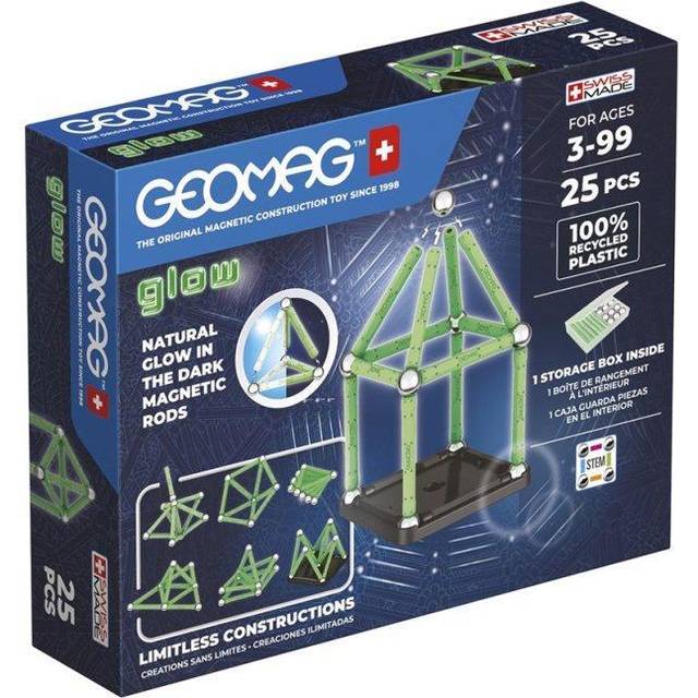 Geomag Glow Plastic Magnetic Shapes - 25 Pieces - One Colour