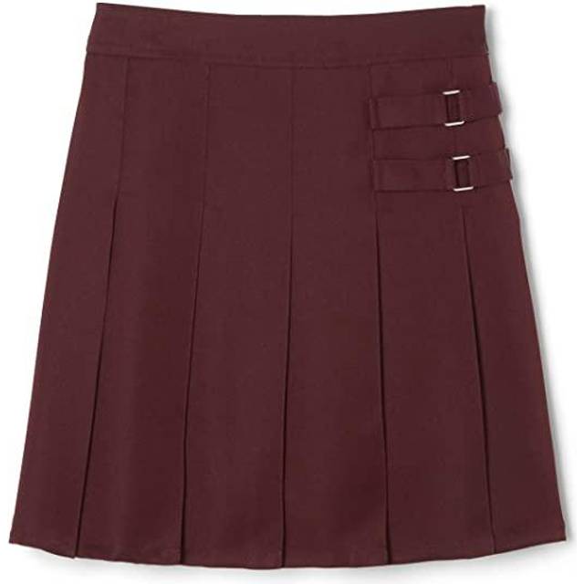 French Toast Girls' Two-tab Pleated Scooter skirt  Burgundy  6X Little