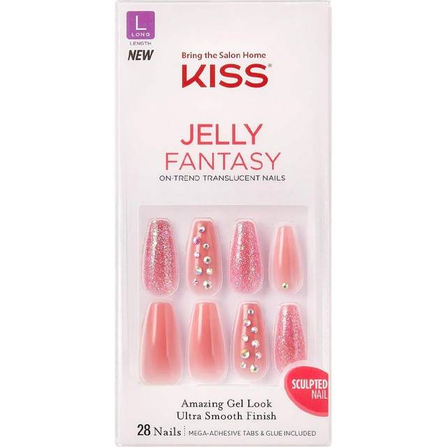 Kiss False Nails Gel Fantasy Jelly Nails - Be Jelly