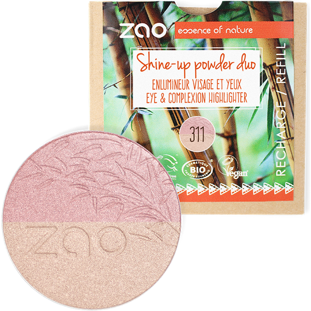 ZAO Økologisk Highlighter, Pink & Gold, 311, Refill