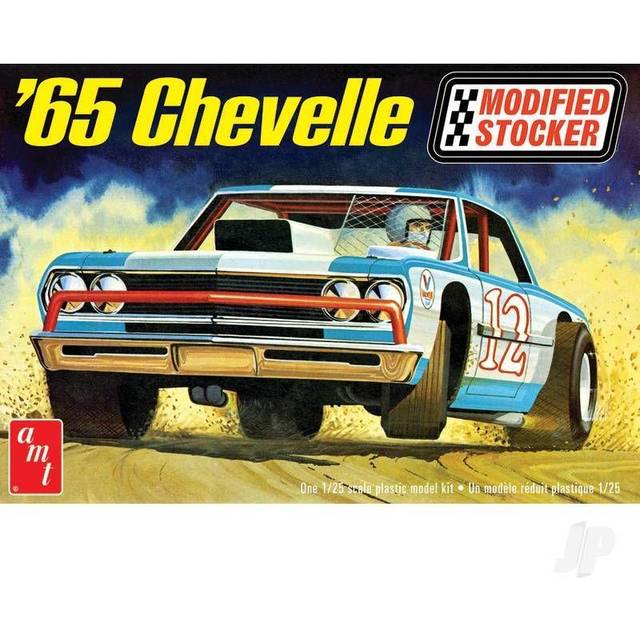Skill 2 Model Kit 1965 Chevrolet Chevelle Modified Stocker 1/25 Scale Model by AMT