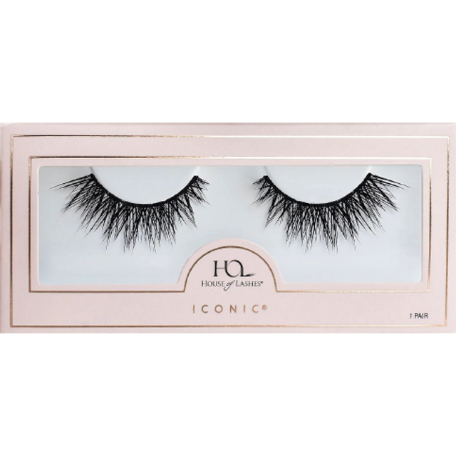 House of Lashes Iconic False Eyelashes - Comfortable Fake lashes for Bold Daring Look  Easy and Reusable Faux Mink Lashes for All Eye Shapes