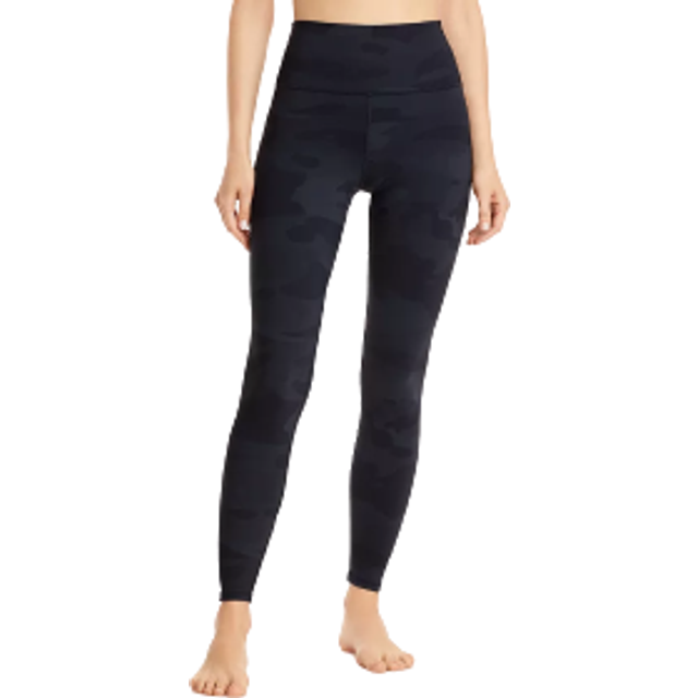 Alo Yoga dam hög midja ånga leggingbyxor, Svart kamouflage, XS