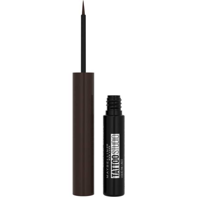Maybelline TattooStudio Liquid Ink Longwear Liquid Eyeliner Makeup  Dark Henna Brown  1 Count