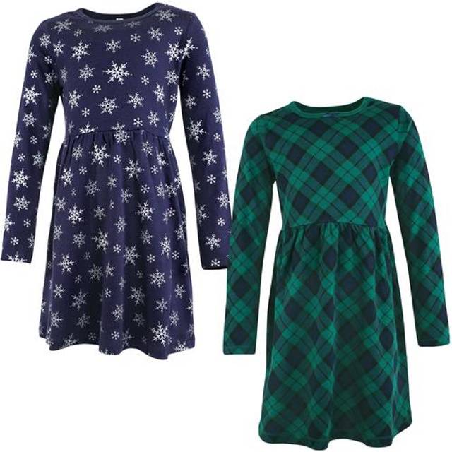 Hudson Baby baby girls Cotton Dresses Casual Dress  Black Watch Plaid  18-24 Months US