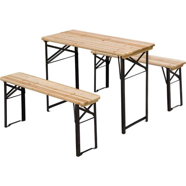 Outsunny Picnic Wooden Table And Bench Set