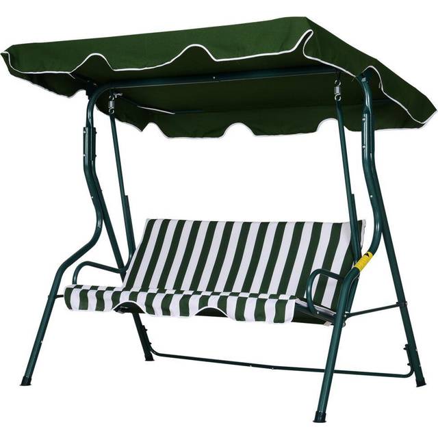 Outsunny 3-Seater Padded Swing Chair with Adjustable Canopy - 5 Colours!