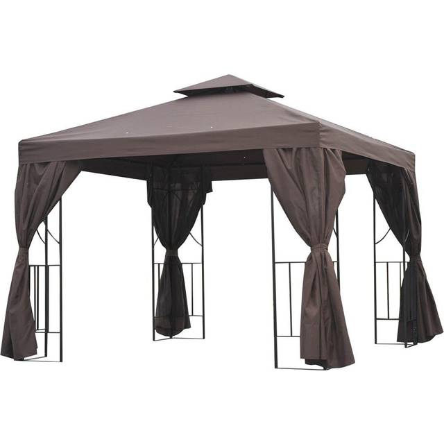 Outsunny 3 x 3(m) Garden Metal Gazebo Sun Shade Shelter Outdoor Party Tent | TJ Hughes