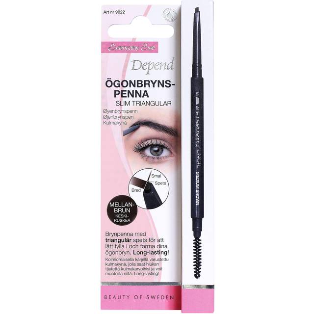 Depend Ögonbrynspenna Slim Triangel Mellanbrun