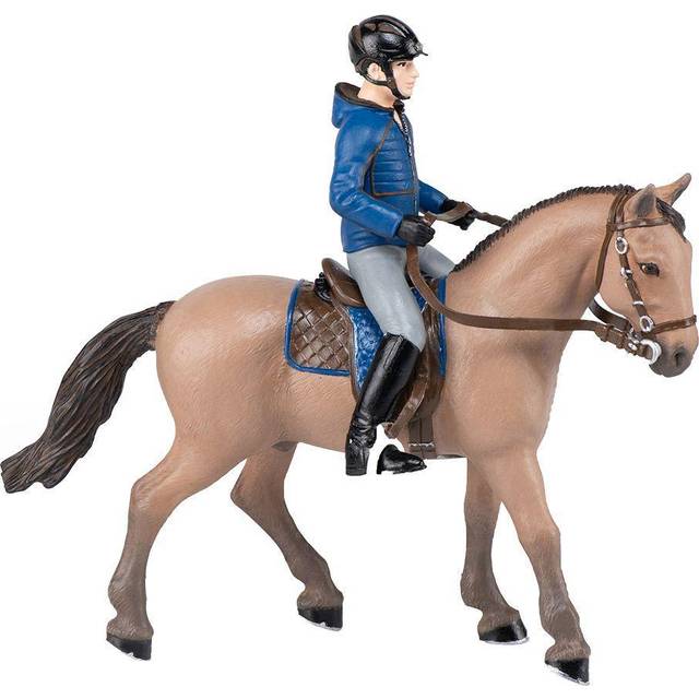 Papo Hest m. Mandlig Rytter H: 13 cm OneSize Legetøjsdyr