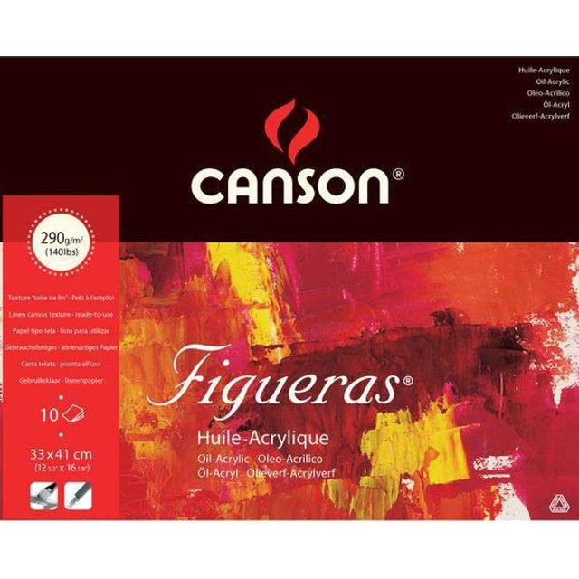 Canson 200857222 Figueras – oljemålningspapper, 33 x 41 cm, naturvit