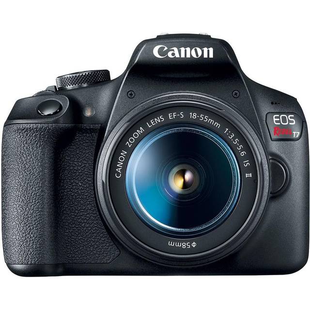 Canon EOS Rebel T7 DSLR Camera and EF-S 18-55mm IS II Camera Lens Kit in Black