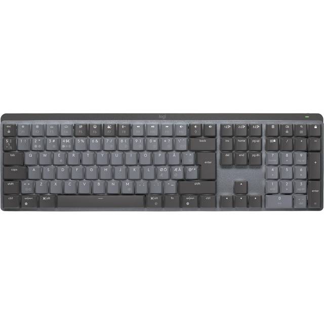 Logitech MX Mechanical Wireless Clicky, RF/Bluetooth, bakgrundsbelyst - Grafitgrå