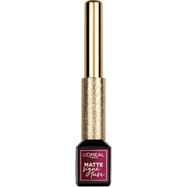 LOreal Paris Makeup Matte Signature Liquid Dip Eyeliner  Waterproof  Precise and Easy Application  All Day Wear  Vivid Matte Finish  Burgundy  007 fl