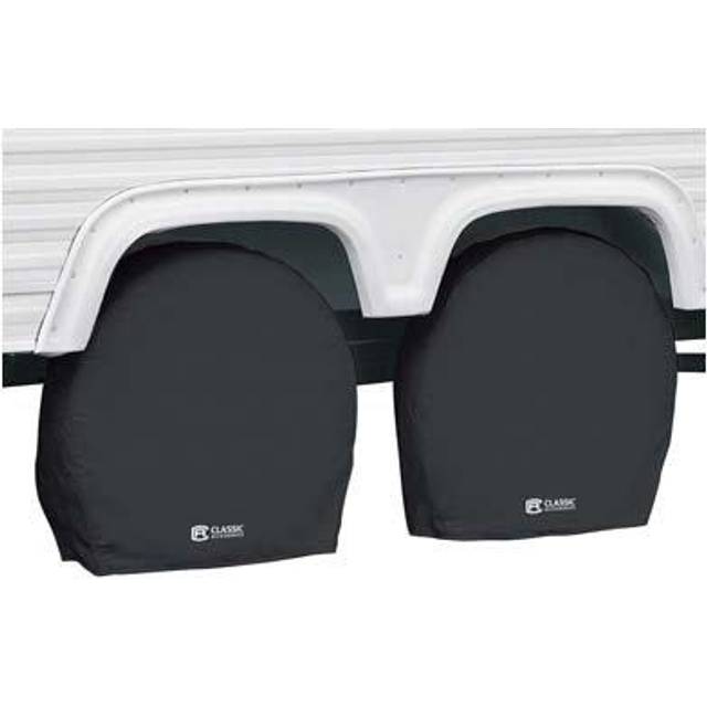 Classic Accessories Over Drive RV Wheel Cover  Wheels 33 - 36 Diameter  9 Tire Width  Black 2-pk