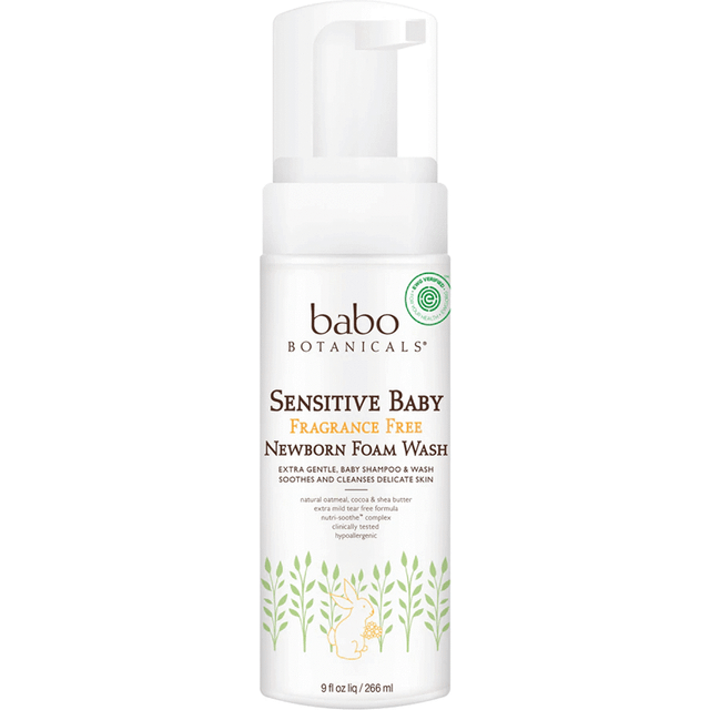 Babo Botanicals Sensitive Baby Newborn Foam Wash Fragrance Free 9 fl oz