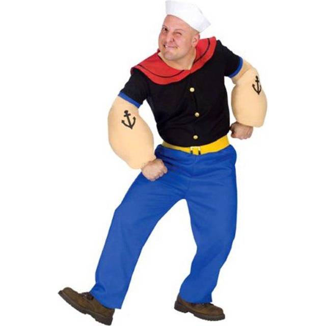 Popeye the Sailor Man Plus Size Costume for Men - Black (PL)