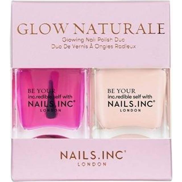 Nails Inc Glow Naturale Glowing Nail Polish Duo, One Colour, Women