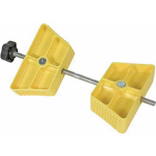 Camco RV Wheel Stop-Stabilizes Your Trailer by Securing Tandem Tires to Prevent Movement While Parked-Large (44622), Yellow, L