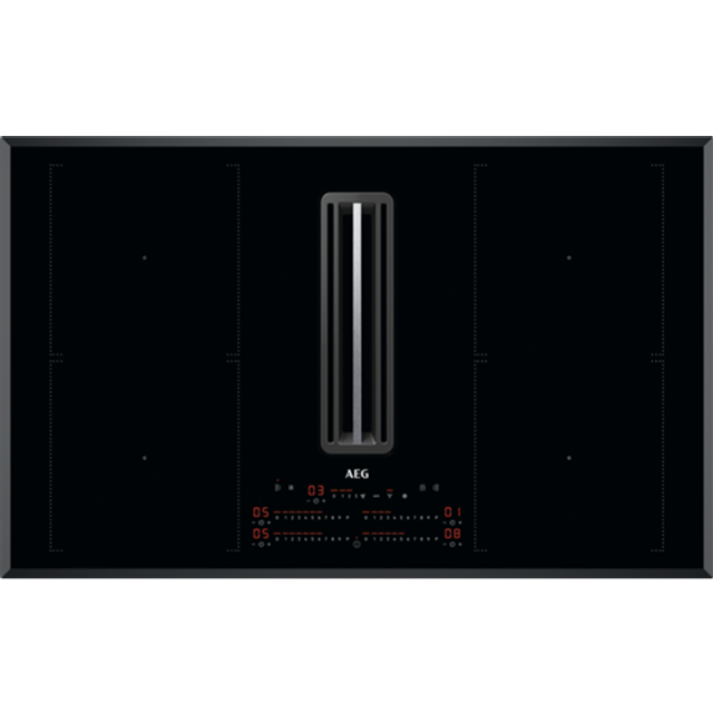 AEG CCE84751FB 83cm Series 8000 Recirculating Air Venting Flex Induction Hob - BLACK