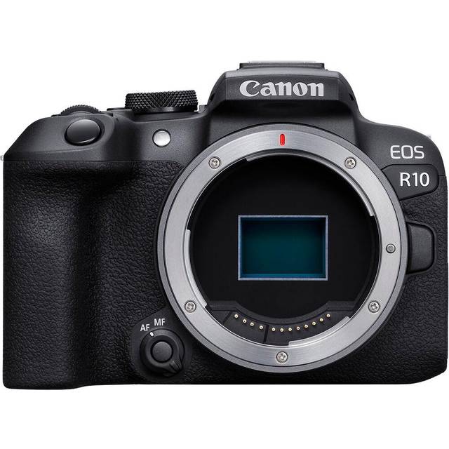 Canon EOS R10 Nu, kompakt svart