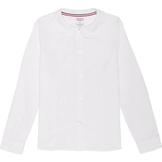 French Toast girls Long Sleeve Woven Shirt With Peter Pan collar (Stan