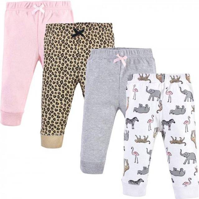 Hudson Baby Unisex Baby Cotton Pants and Leggings  Modern Pink Safari  5 Toddler