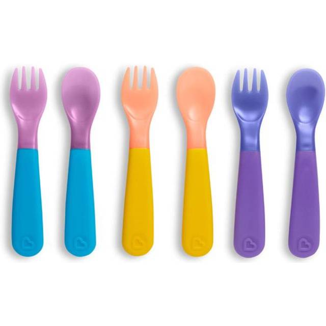 Munchkin ColorReveal Color Changing Toddler Forks and Spoons  6 Pack