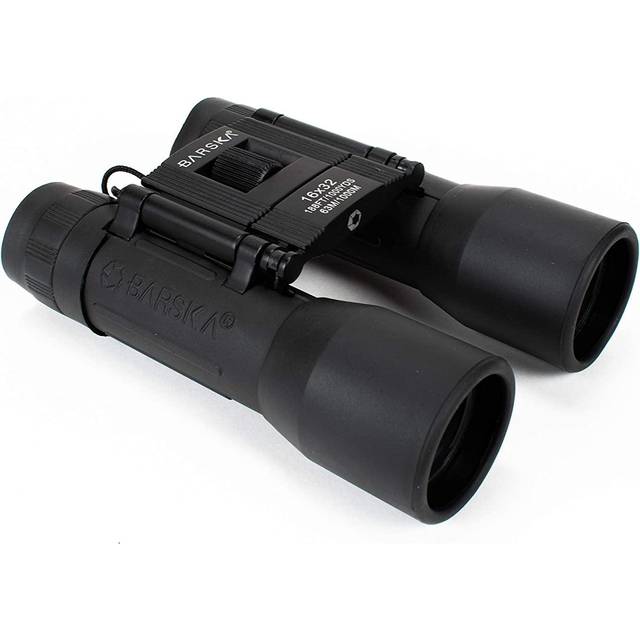 Barska Optics - Binoculars AB10114 16x32 Lucid View- Black Compact- Blue Lens