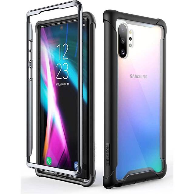 i-Blason Galaxy Note 10+ Plus fodral, [Ares Series] dubbellager robust klart stötfångare fodral utan inbyggt skärmskydd (svart)