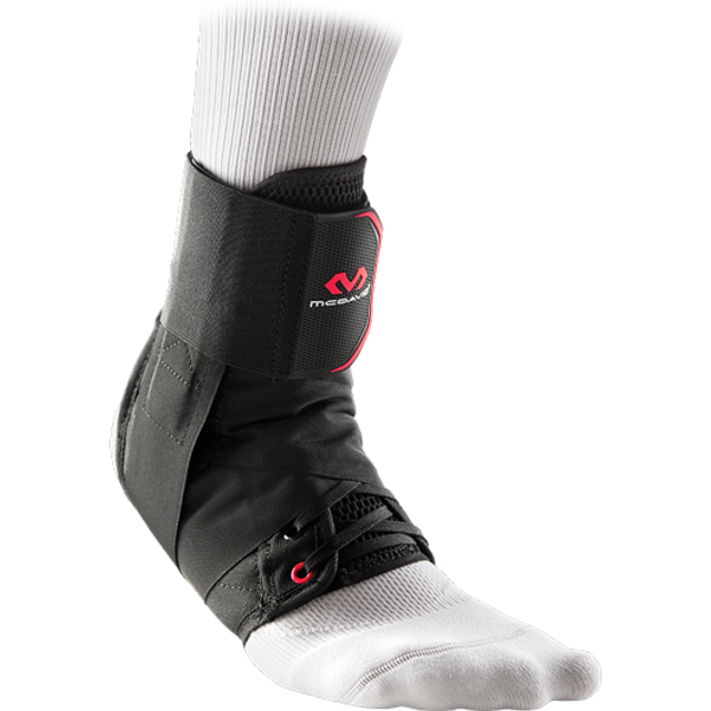 Ankle Brace w/ straps, Black, M
