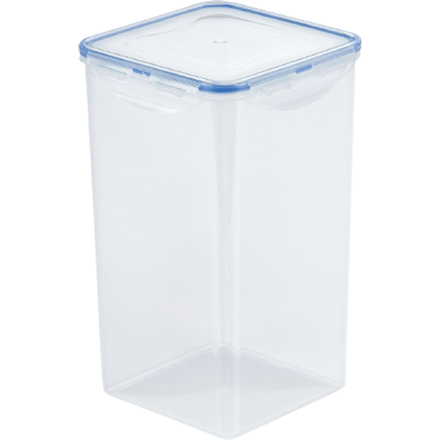 Lock & Lock Square Storage Container, 4 L - Clear/Blue