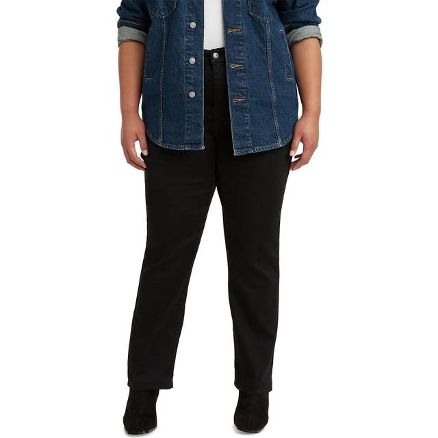 Levi's Women's 724 Plus-Size High Rise Straight  Soft Black  18W Regular