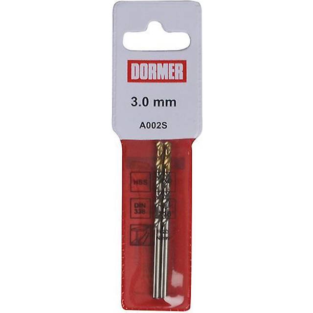 Dormer A002S 3.00mm HSS Tin S/S Jobberdrill Pouch Pack