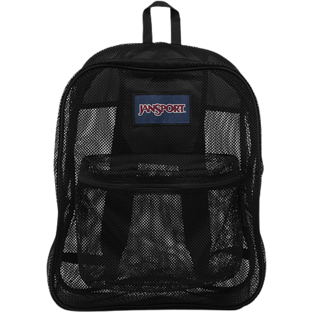 JanSport Mesh Pack - See Through Backpack Ideal for Class  Work  Travel  or Beach Outings  Black