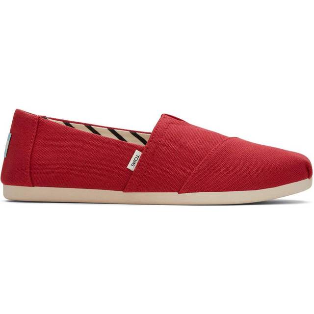 TOMS RECYCLED COTTON ALPARGATA herr Loafer platt Espadrille, Svart, 40.5 EU