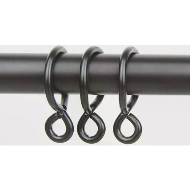 Rod Desyne 10 Count Eyelet Curtain Rings  Black