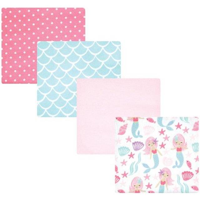 Hudson Baby Unisex Baby Cotton Flannel Receiving Blankets  Mermaid  One Size