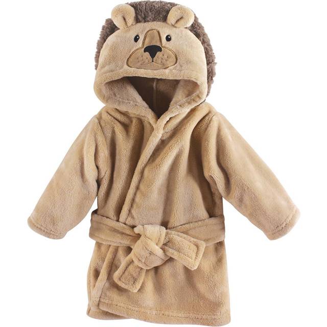 Hudson Baby Unisex Baby Plush Animal Face Bathrobe  Lion  0-9 Months