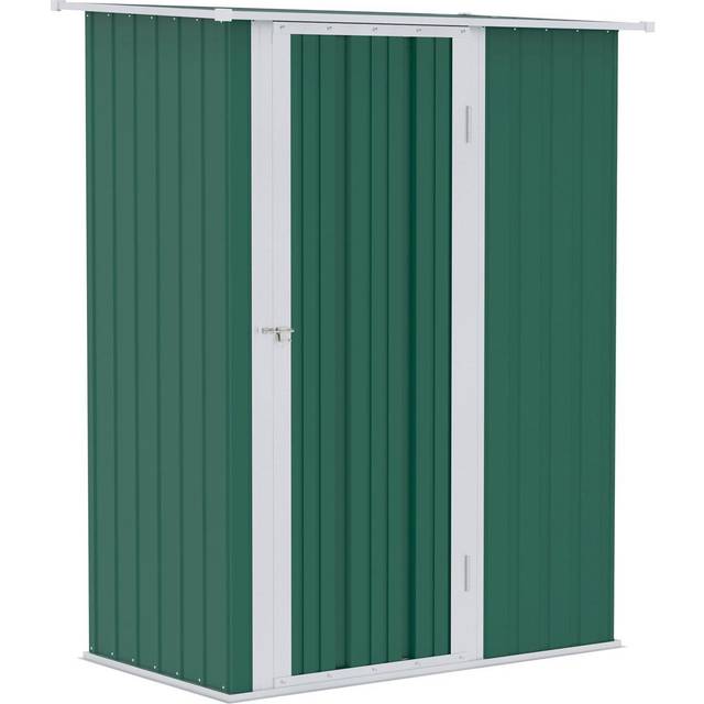 Outsunny Outdoor Storage Shed Steel Garden Shed with Lockable Door Green | TJ Hughes
