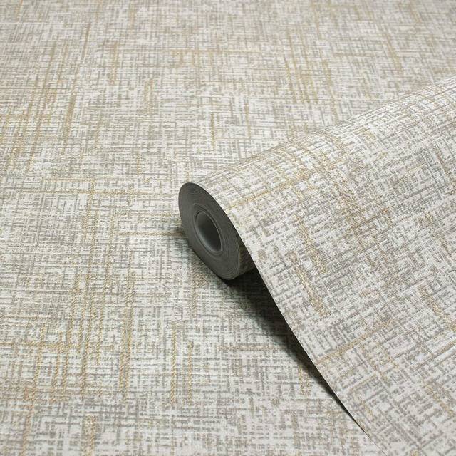 Paoletti Serafina Vinyl Easy to apply Wallpaper Champagne - Gold