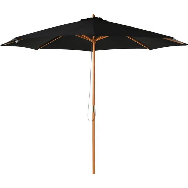 OutSunny Patio Umbrella Bamboo Black