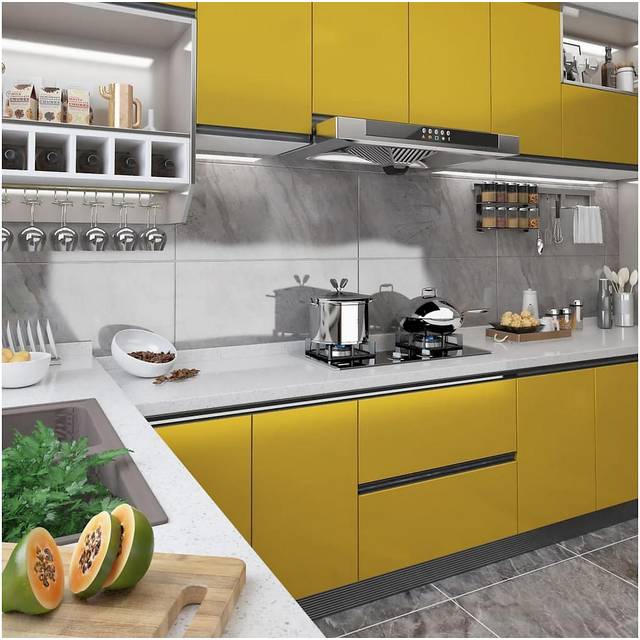 vidaXL Self-adhesive Furniture Film High Gloss Gold 500x90 cm PVC - Yellow