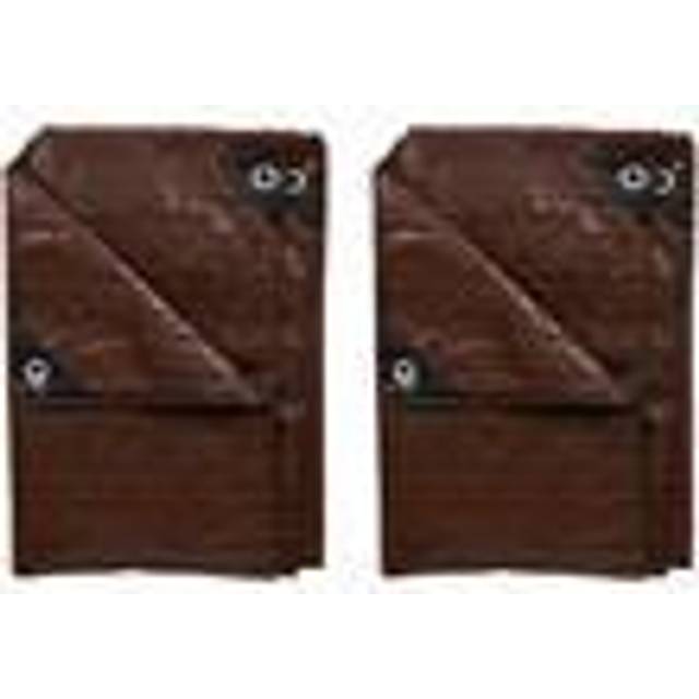Stansport Light-Duty Rip-Stop Tarp 16' x 20' - Brown - 2 Pack