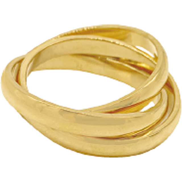 ADORNIA 14K Plated Interlocking Ring