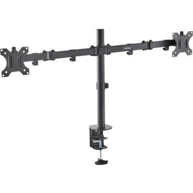 Vonhaus Dual Arm Desk Mount With Clamp, Black