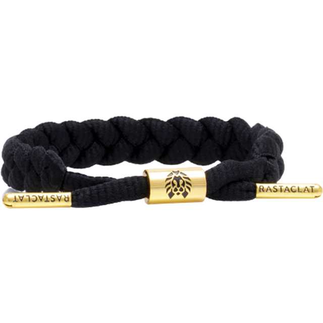 Rastaclat Original Hand Braided Onyx II Men&#39;s Adjustable Bracelet for - Black