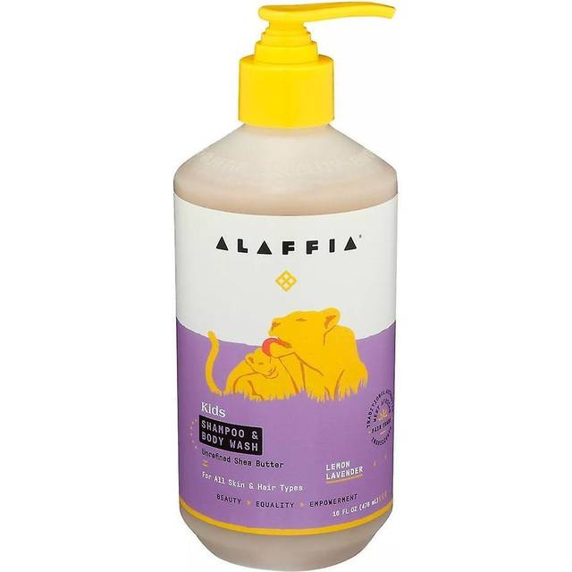 Alaffia Babies & Kids Shampoo & Body Wash Lemon Lavender 16 fl oz