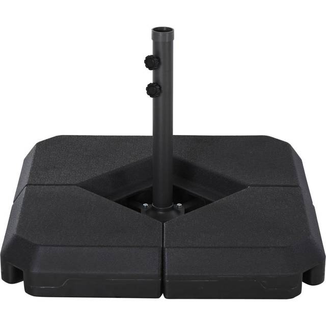 Outsunny 4PCs Fillable Parasol Base w/ Steel Cross Base Garden Umbrella Weight